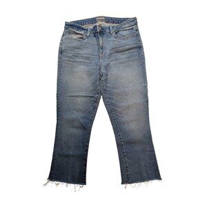 Tommy Hilfiger High-Rise Crop Flare Raw Hem Jeans | Light Wash | Women’s 12